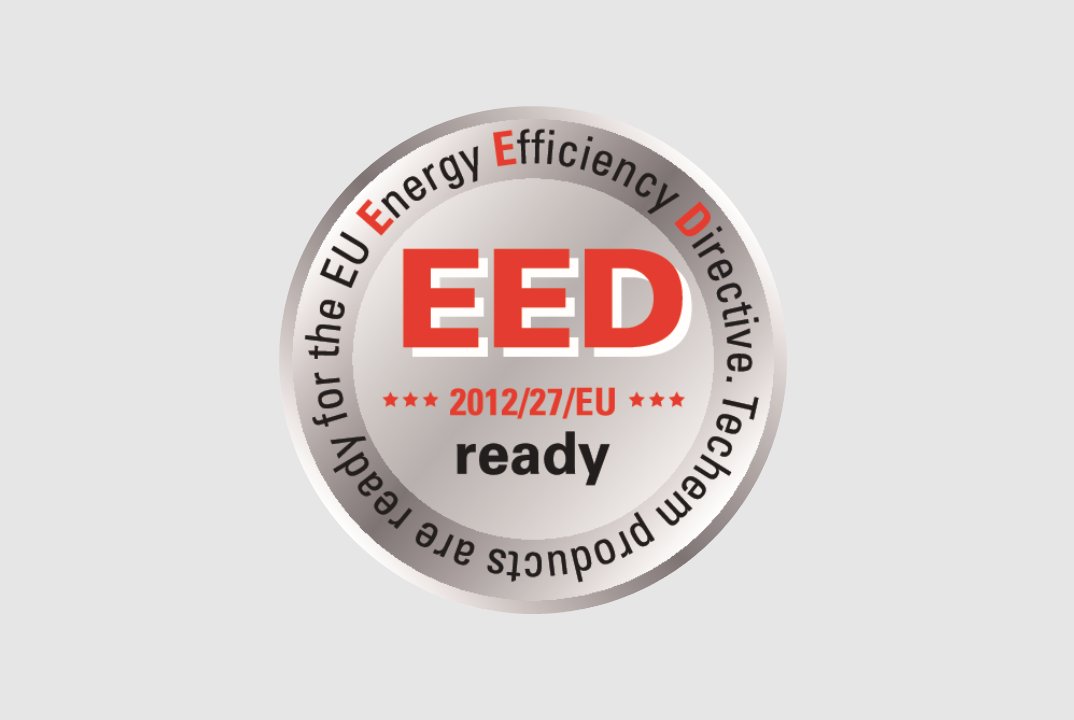 Et sertifiseringsmerke med teksten "EED Ready". Merket har et profesjonelt og offisielt utseende, som gir inntrykk av kvalitet og standard.