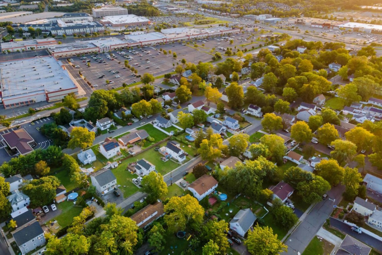 Quartier Stadt Blick von oben